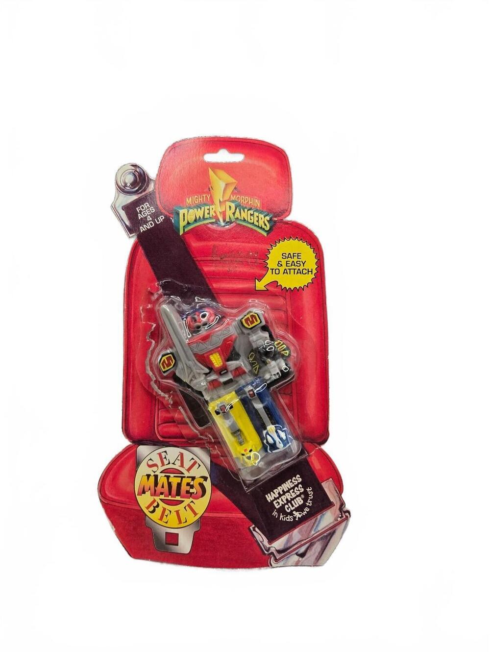 Power Rangers action figure/child's seat belt cover in original package